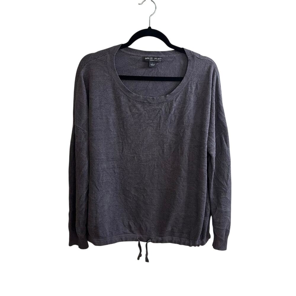 Barefoot Dreams Sweater Womens Large Gray CozyChic Ultra Lite Slouchy Pullover